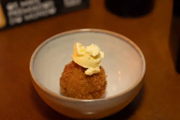 Brigadeiro frito com chocolate e Azeite de Oliva da Espanha